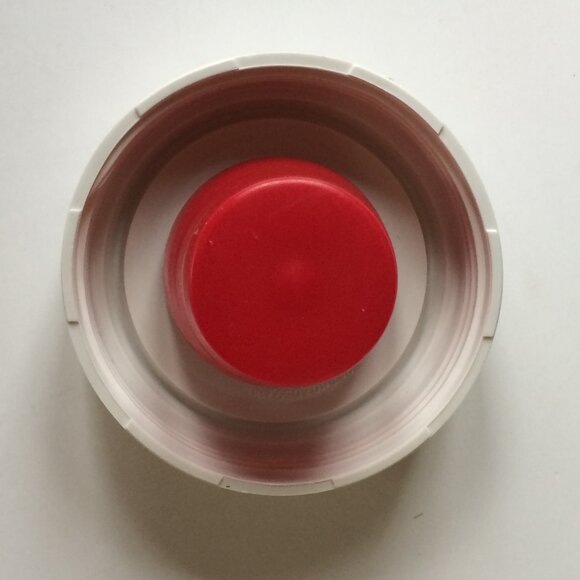 VTG Tim Hortons Thermos Cream Maroon Red Cup 13.5 " Tall Logo Print 32 oz - Picture 9 of 11